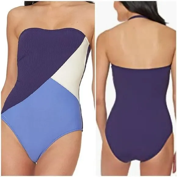 Jessica Simpson Bandeau purple sz SMALL bathing - Picture 2 of 7